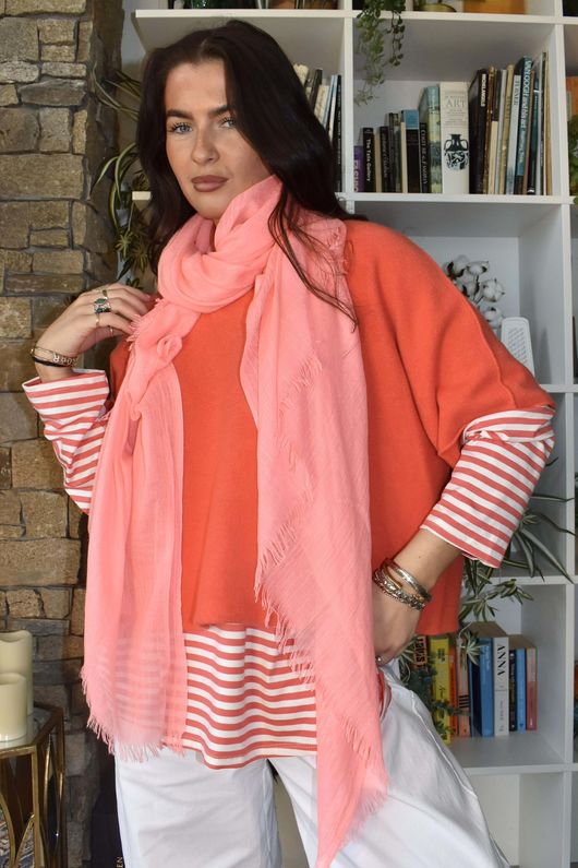  Perfect Breton V Long Sleeve Top Watermelon /19